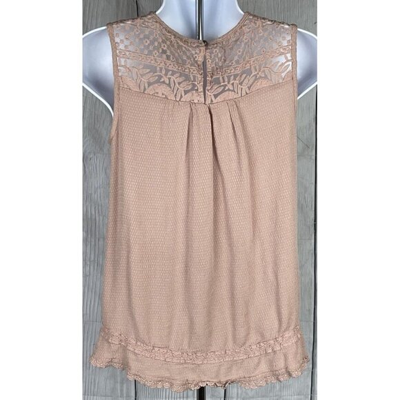 Knox Rose Womens XS Sleeveless Embroidered Top Pink Dusty Rose - Picture 4 of 8
